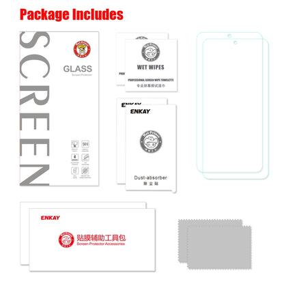 2 PCS ENKAY Hat-prince 0.26mm 9H 2.5D Curved Edge Tempered Glass Film for