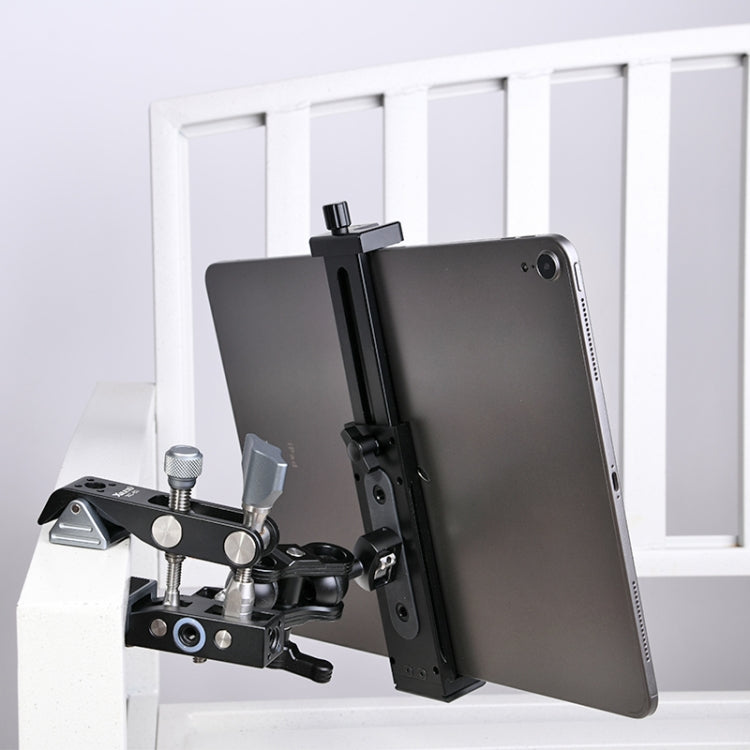 Xiletu Xj15 Live Broadcast Desktop Full Metal Tripod Mount Tablet Pc Phone Clamp With 1/4 Inch Screw Holes & Cold Shoe Base