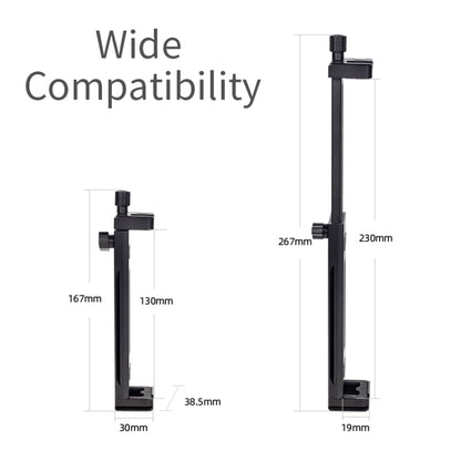 Xiletu Xj15 Live Broadcast Desktop Full Metal Tripod Mount Tablet Pc Phone Clamp With 1/4 Inch Screw Holes & Cold Shoe Base
