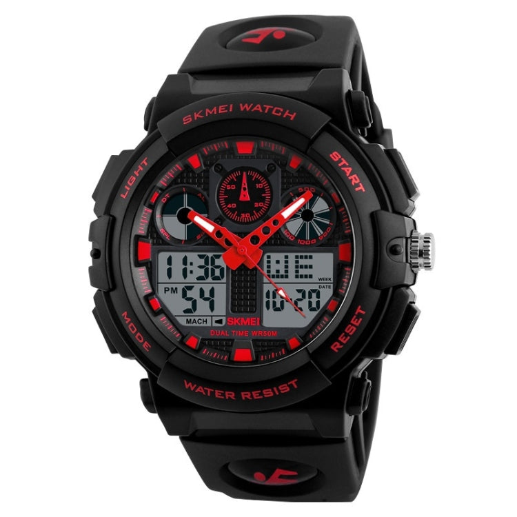 SKMEI 1270 Men Waterproof Dual Display Digital Watch Outdoor Sports Watch, Red, Green, Blue, Gray, Golden