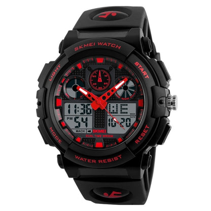 SKMEI 1270 Men Waterproof Dual Display Digital Watch Outdoor Sports Watch, Red, Green, Blue, Gray, Golden