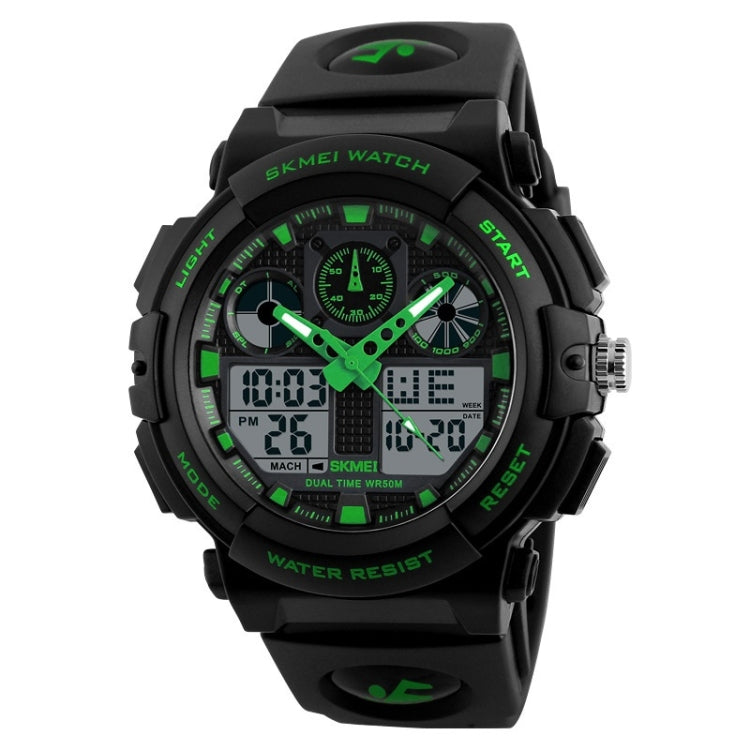 SKMEI 1270 Men Waterproof Dual Display Digital Watch Outdoor Sports Watch, Red, Green, Blue, Gray, Golden