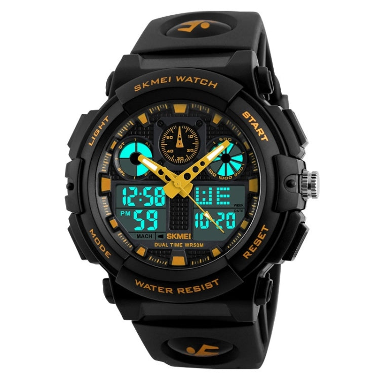 SKMEI 1270 Men Waterproof Dual Display Digital Watch Outdoor Sports Watch, Red, Green, Blue, Gray, Golden
