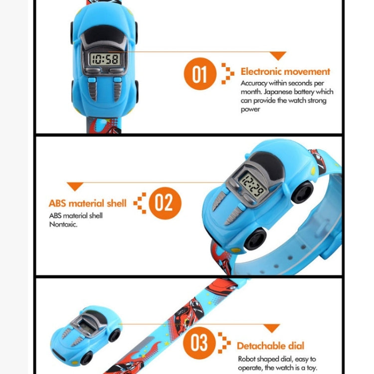 SKMEI 1241 Fashion Cute Cartoon Car Children Digital Watch, Yellow, Red, Blue, Black, Light Blue