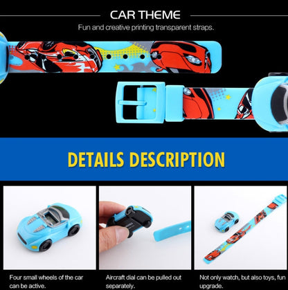 SKMEI 1241 Fashion Cute Cartoon Car Children Digital Watch, Yellow, Red, Blue, Black, Light Blue