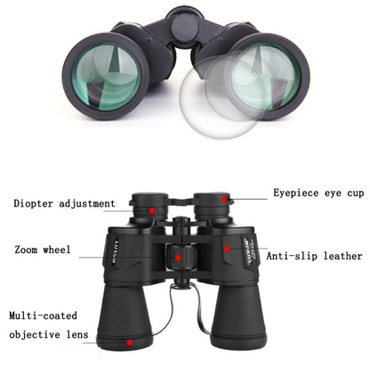 Luxun 20X50 Outdoor Binoculars  Low Light Night Vision Non-Infrared High Power Binoculars, 20X50 Black, 20X50 Army Green