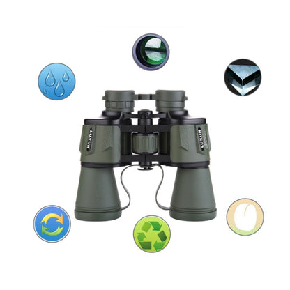 Luxun 20X50 Outdoor Binoculars  Low Light Night Vision Non-Infrared High Power Binoculars, 20X50 Black, 20X50 Army Green