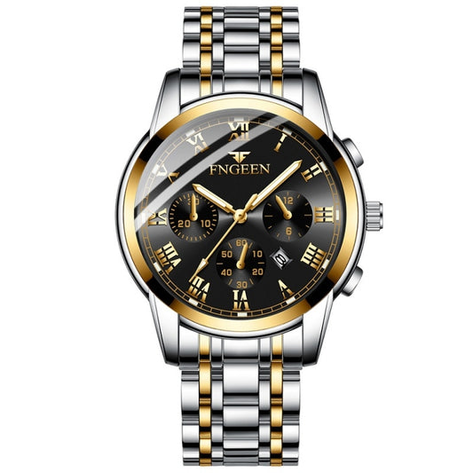FNGEEN 4006 Men Automatic Mechanical Watch Waterproof Quartz Watch, Gold Blue Surface, Gold Black Surface, Gold White Surface, White Steel White Surface, White Steel Black Surface, White Steel Blue Surface, Black Steel Black Surface��������������������...