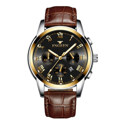 FNGEEN 4006 Men Automatic Mechanical Watch Waterproof Quartz Watch, Gold Blue Surface, Gold Black Surface, Gold White Surface, White Steel White Surface, White Steel Black Surface, White Steel Blue Surface, Black Steel Black Surface��������������������...
