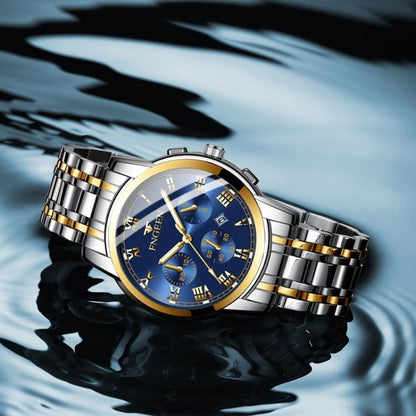 FNGEEN 4006 Men Automatic Mechanical Watch Waterproof Quartz Watch, Gold Blue Surface, Gold Black Surface, Gold White Surface, White Steel White Surface, White Steel Black Surface, White Steel Blue Surface, Black Steel Black Surface��������������������...