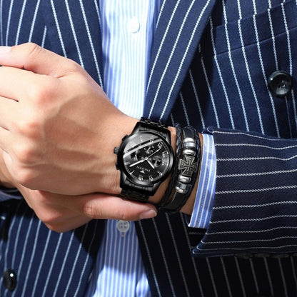 FNGEEN 4006 Men Automatic Mechanical Watch Waterproof Quartz Watch, Gold Blue Surface, Gold Black Surface, Gold White Surface, White Steel White Surface, White Steel Black Surface, White Steel Blue Surface, Black Steel Black Surface��������������������...