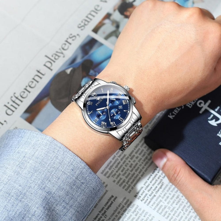 FNGEEN 4006 Men Automatic Mechanical Watch Waterproof Quartz Watch, Gold Blue Surface, Gold Black Surface, Gold White Surface, White Steel White Surface, White Steel Black Surface, White Steel Blue Surface, Black Steel Black Surface��������������������...
