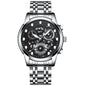 FNGEEN 4088 Men Hollow Quartz Watch Student Waterproof Luminous Watch, Full Gold Gold Surface, Full Gold Black Surface, Black Steel Black Surface White Nails, Black Steel Black Surface Gold Nails, Gold And Gold Surface, Gold Black Surface��������������...
