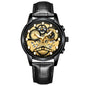 FNGEEN 4088 Men Hollow Quartz Watch Student Waterproof Luminous Watch, Full Gold Gold Surface, Full Gold Black Surface, Black Steel Black Surface White Nails, Black Steel Black Surface Gold Nails, Gold And Gold Surface, Gold Black Surface��������������...