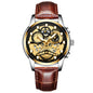 FNGEEN 4088 Men Hollow Quartz Watch Student Waterproof Luminous Watch, Full Gold Gold Surface, Full Gold Black Surface, Black Steel Black Surface White Nails, Black Steel Black Surface Gold Nails, Gold And Gold Surface, Gold Black Surface��������������...