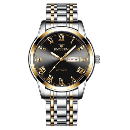 FNGEEN 4002 Men Roman Numeral Dial Sports Watch Student Luminous Quartz Watch, Between Gold Blue Surface, Between Gold Black Surface, Between Gold White Surface, White Steel Blue Surface, White Steel Black Surface, Brown Leather And Gold Blue Surface��...