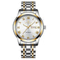 FNGEEN 4002 Men Roman Numeral Dial Sports Watch Student Luminous Quartz Watch, Between Gold Blue Surface, Between Gold Black Surface, Between Gold White Surface, White Steel Blue Surface, White Steel Black Surface, Brown Leather And Gold Blue Surface��...
