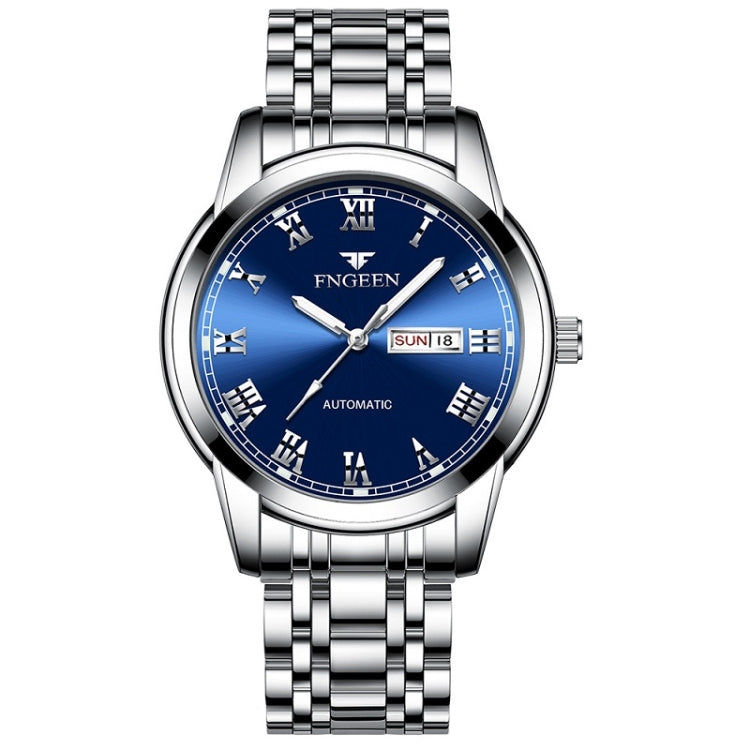 FNGEEN 4002 Men Roman Numeral Dial Sports Watch Student Luminous Quartz Watch, Between Gold Blue Surface, Between Gold Black Surface, Between Gold White Surface, White Steel Blue Surface, White Steel Black Surface, Brown Leather And Gold Blue Surface��...