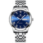 FNGEEN 4002 Men Roman Numeral Dial Sports Watch Student Luminous Quartz Watch, Between Gold Blue Surface, Between Gold Black Surface, Between Gold White Surface, White Steel Blue Surface, White Steel Black Surface, Brown Leather And Gold Blue Surface��...