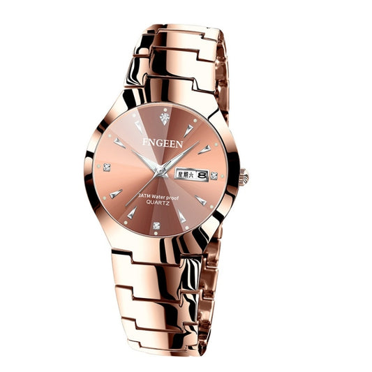 FNGEEN 5808 Men Fashion Steel Strap Quartz Watch Couple Watch, Brown Steel Coffee Surface, Black Steel Black Surface, Stainless Stee White Surface, White Steel Black Surface, Stainless Steel Blue Surface