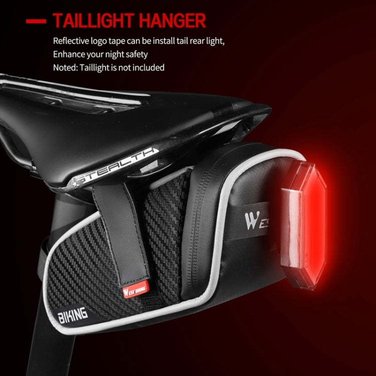 WEST BIKING Bicycle Waterproof Tail Bag Mountain Bike Riding Equipment Saddle Bag, Small (Black Red), Small (Black Gray), Large (Black Red), Large (Black Gray)