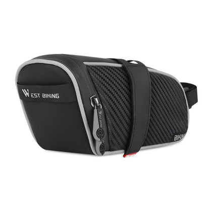 WEST BIKING Bicycle Waterproof Tail Bag Mountain Bike Riding Equipment Saddle Bag, Small (Black Red), Small (Black Gray), Large (Black Red), Large (Black Gray)