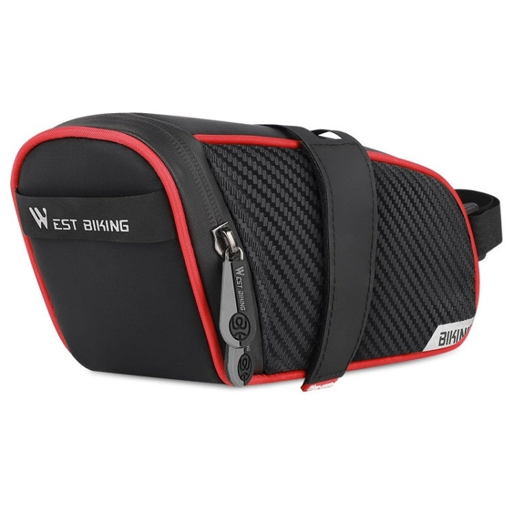 WEST BIKING Bicycle Waterproof Tail Bag Mountain Bike Riding Equipment Saddle Bag, Small (Black Red), Small (Black Gray), Large (Black Red), Large (Black Gray)