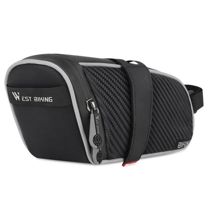 WEST BIKING Bicycle Waterproof Tail Bag Mountain Bike Riding Equipment Saddle Bag, Small (Black Red), Small (Black Gray), Large (Black Red), Large (Black Gray)