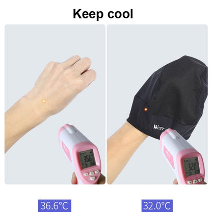 WEST BIKING Summer Riding Ice Silk Cap Windproof Hood Thin Inner Cap Breathable And Quick-Drying Helmet Lining Cap, Helmet Lining Cap(Black), Helmet Lining Cap(Gray)