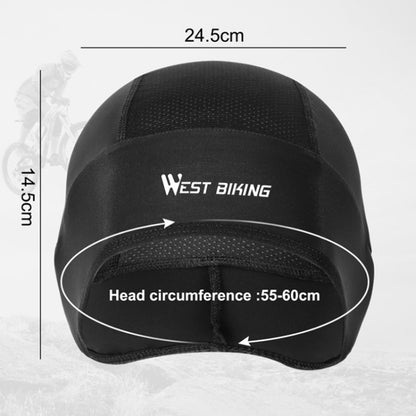 WEST BIKING Summer Riding Ice Silk Cap Windproof Hood Thin Inner Cap Breathable And Quick-Drying Helmet Lining Cap, Helmet Lining Cap(Black), Helmet Lining Cap(Gray)