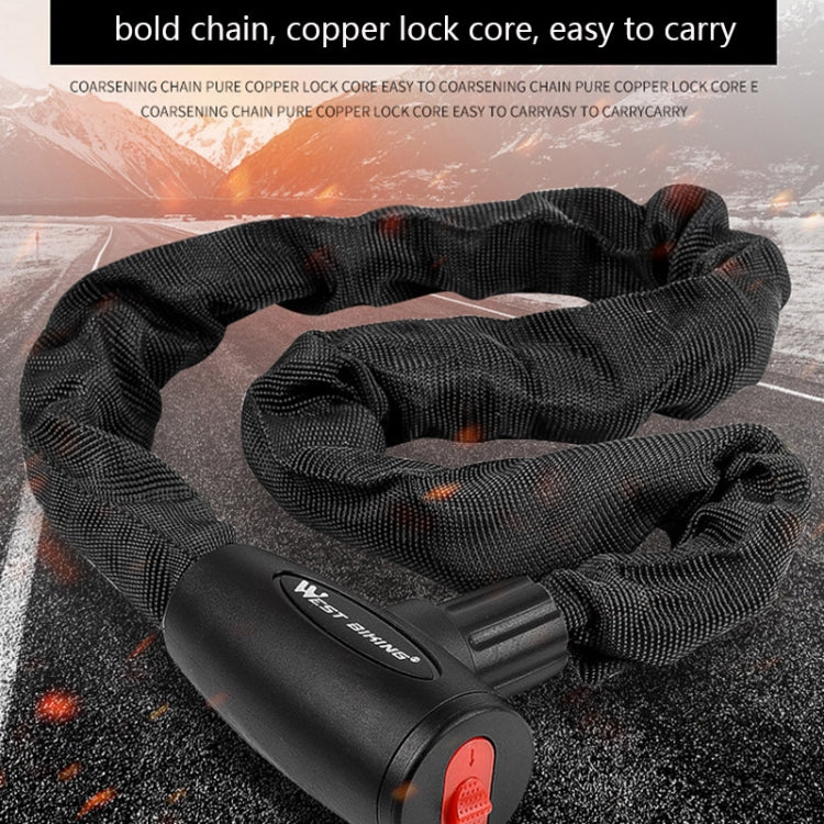WEST BIKING 0705042 Bicycle Anti-Theft Key Lock Mountain Bike Motorcycle Chain Lock, 0.6M, 0.9M, 1.2M