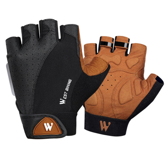 WEST BIKING YP0211196 Half-Finger Shock-Absorbing Anti-Skid Motorcycle Bike Gloves Riding Equipment, S, M, L, XL