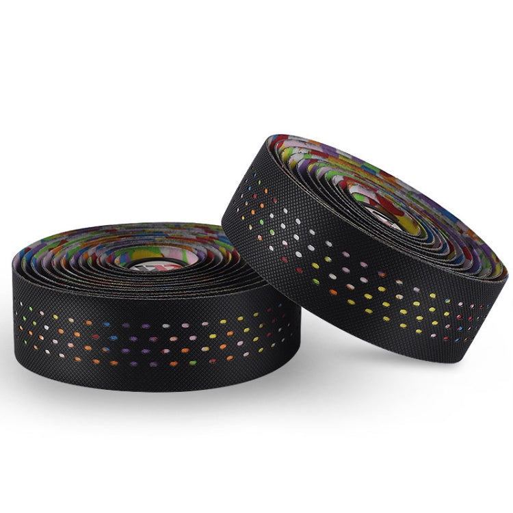 WEST BIKING Bicycle PU Non-Slip Handlebar Strap, Black, Color, Red, Blue, Green, Multilateral Color