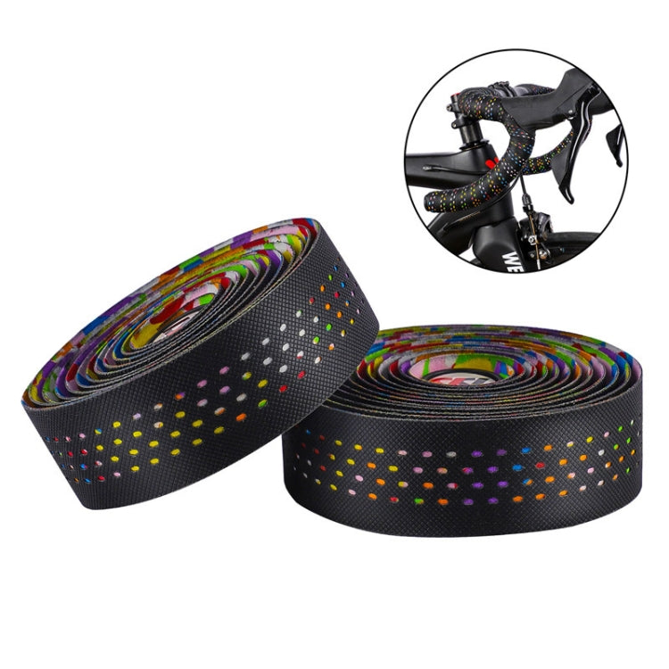 WEST BIKING Bicycle PU Non-Slip Handlebar Strap, Black, Color, Red, Blue, Green, Multilateral Color