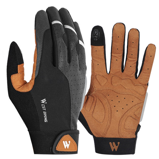 WEST BIKING YP0211197 Full-Finger Shock-Absorbing Anti-Skid Motorcycle Bike Gloves Riding Equipment, S, M, L, XL