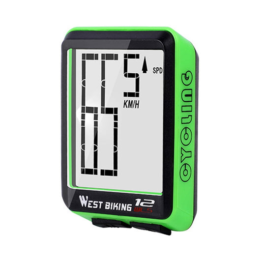 WEST BIKING Mountain Road Bike Wireless Big Character Table Big Screen Waterproof Night Light Speed Speedometer, Night Light Speed Speedometer(Green), Night Light Speed Speedometer(Black), Night Light Speed Speedometer(Red)�����������������������������...