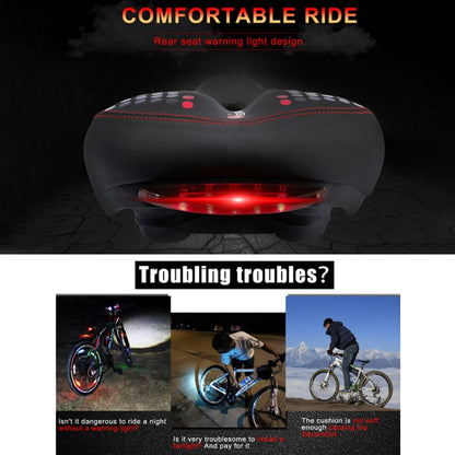 WEST BIKING YP0801083 Bicycle Taillight Thickened Soft And Comfortable Mountain Bike Seat Cushion, Black Blue, BlackRed, Dark Green