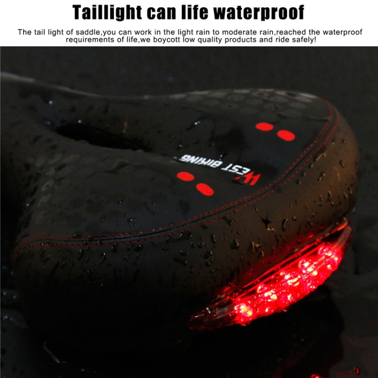 WEST BIKING YP0801083 Bicycle Taillight Thickened Soft And Comfortable Mountain Bike Seat Cushion, Black Blue, BlackRed, Dark Green