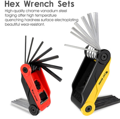 West Biking 16 In 1 Bicycle Repair Tool Multi-Function Wrench Hex Tool Riding Equipment, West Biking 16 In 1  (Black Yellow), West Biking 16 In 1  (Black Red)