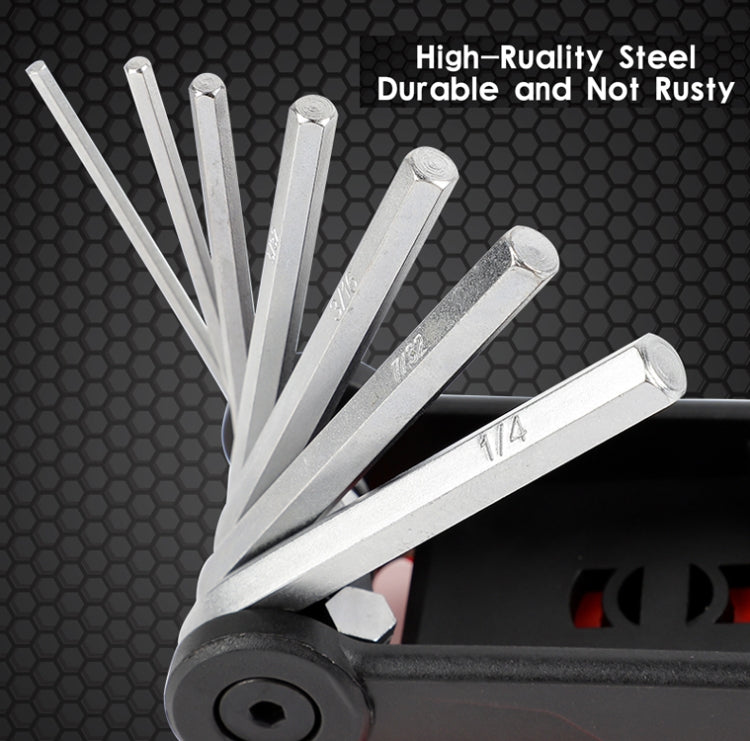 West Biking 16 In 1 Bicycle Repair Tool Multi-Function Wrench Hex Tool Riding Equipment, West Biking 16 In 1  (Black Yellow), West Biking 16 In 1  (Black Red)