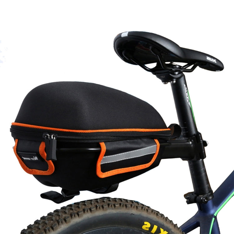 West Biking  Bicycle Shelf Mountain Road Bike Big Capacity Bag Riding Shelf Hard Shell Tail Bag  With Rain Cover, Red, Green, Blue, Orange
