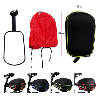 West Biking  Bicycle Shelf Mountain Road Bike Big Capacity Bag Riding Shelf Hard Shell Tail Bag  With Rain Cover, Red, Green, Blue, Orange