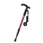 JUNGLELEOPARD Four-Section Curved Handle Aluminum Alloy Trekking Pole, Red#52-110cm, Black#52-110cm, Blue#52-110cm, Silver White#52-110cm
