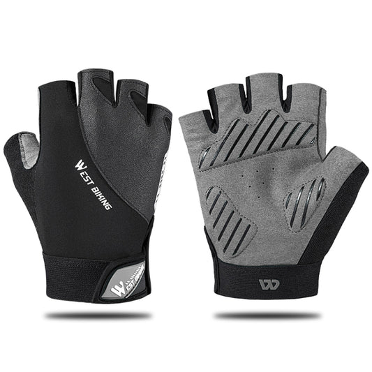 WEST BIKING YP0211210 Mountain Cycling Gloves Half Finger Breathable Anti-Slip Gloves Riding Equipment, M, L, XL