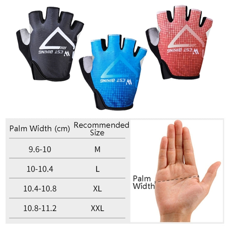 WEST BIKING YP0211215 Riding Gloves Summer Half Finger Breathable Outdoor Cycling Gloves, M, L, XL, XXL