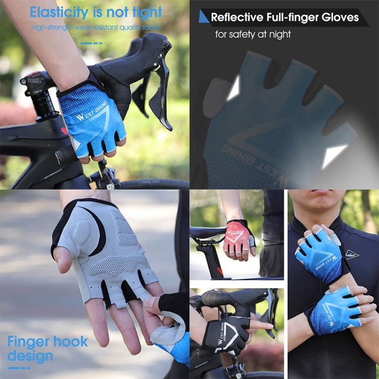 WEST BIKING YP0211215 Riding Gloves Summer Half Finger Breathable Outdoor Cycling Gloves, M, L, XL, XXL
