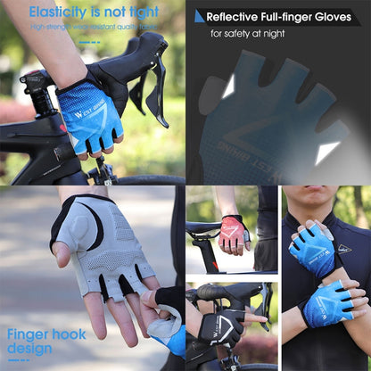 WEST BIKING YP0211215 Riding Gloves Summer Half Finger Breathable Outdoor Cycling Gloves, M, L, XL, XXL