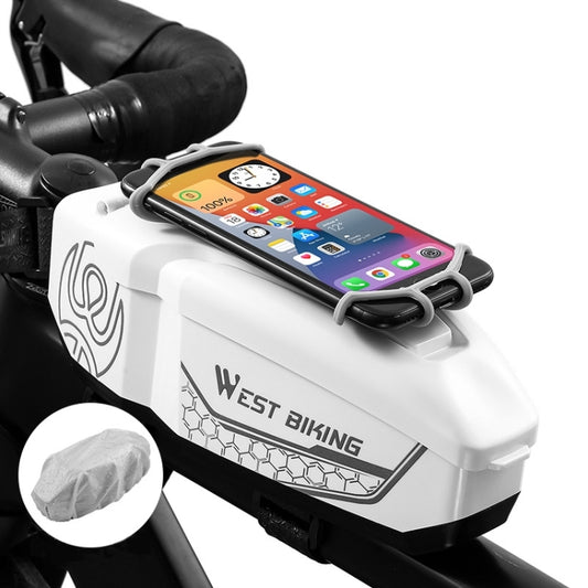 WEST BIKING Bicycle Front Beam Top Tube Bag Mountain Road Bike Waterproof Riding Equipment, White, Blue, Black, Dark Ash, Yellow Green