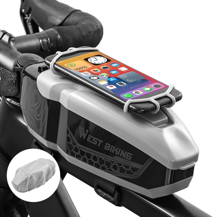 WEST BIKING Bicycle Front Beam Top Tube Bag Mountain Road Bike Waterproof Riding Equipment, White, Blue, Black, Dark Ash, Yellow Green