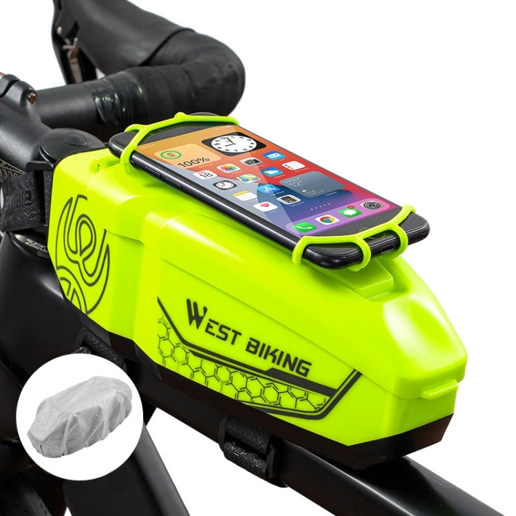 WEST BIKING Bicycle Front Beam Top Tube Bag Mountain Road Bike Waterproof Riding Equipment, White, Blue, Black, Dark Ash, Yellow Green